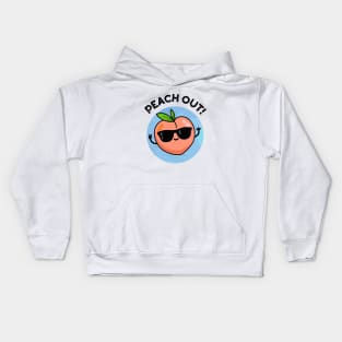 Peach Out Cute Fruit Pun Kids Hoodie